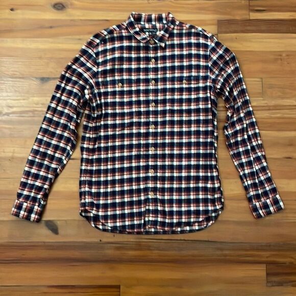 J. Crew Mercantile Tartan Plaid Flannel Button Up Shirt Mens Size XLT Tall Red - Picture 3 of 11
